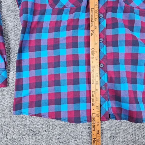 Duluth Trading Co WM Crosscut Wicking Flannel Shirt RSBMICHK 2XL Blue Plaid - Picture 7 of 8